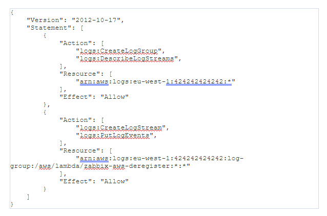 AWS Configuration for Zabbix