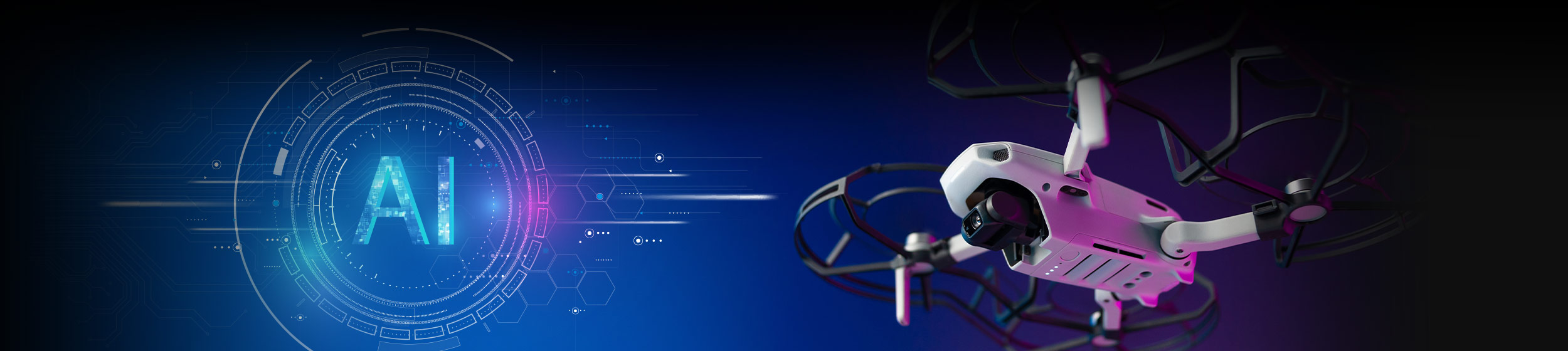 Future of AI Powered Drones Banner